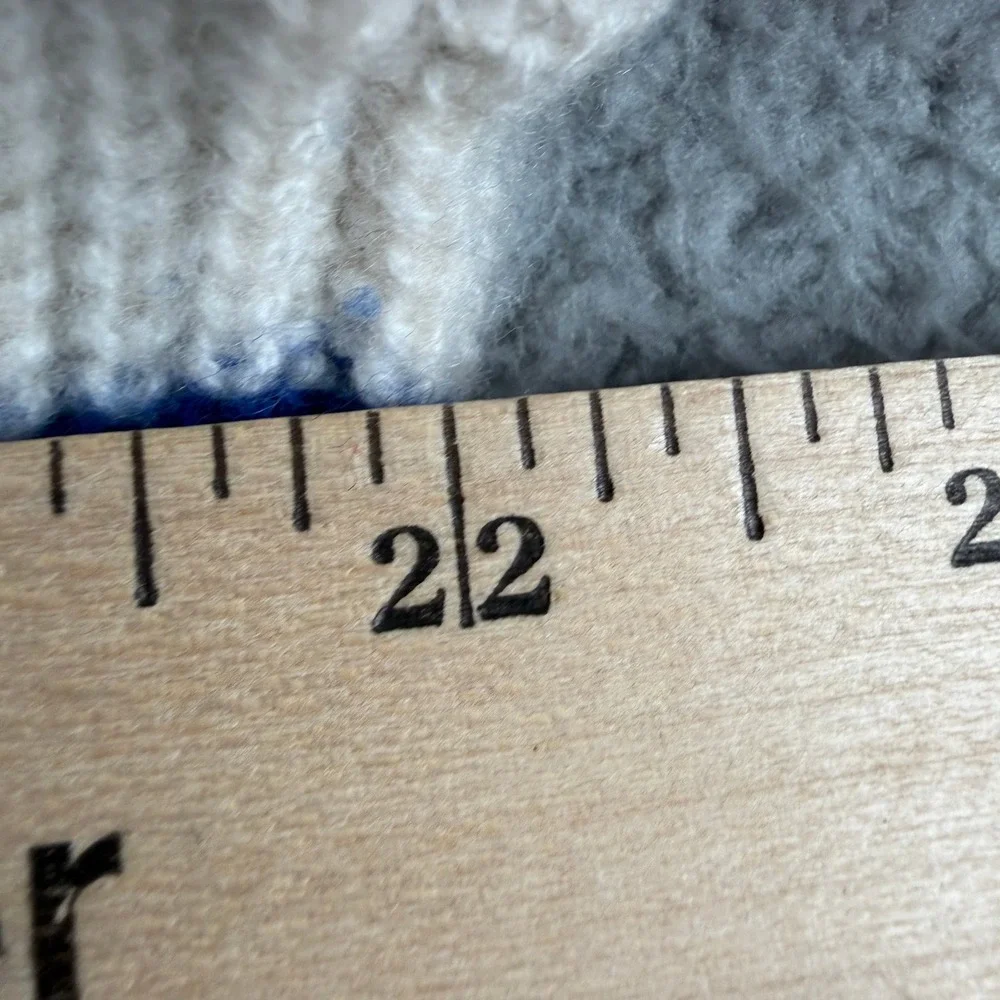 La Ligne Sweater Womens S Cream Blue Striped 100% Cashmere Ribbed Pullover - Picture 7 of 11